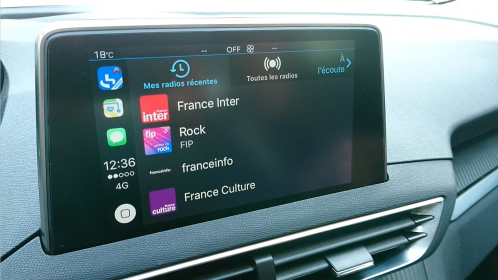 L'application RadioFrance pour Apple CarPlay